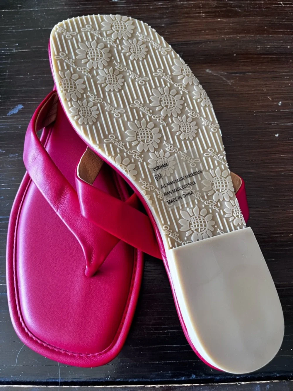 Yellow Box Red  Thong Sandals - Women Size 6 NWOB - Picture 7 of 9